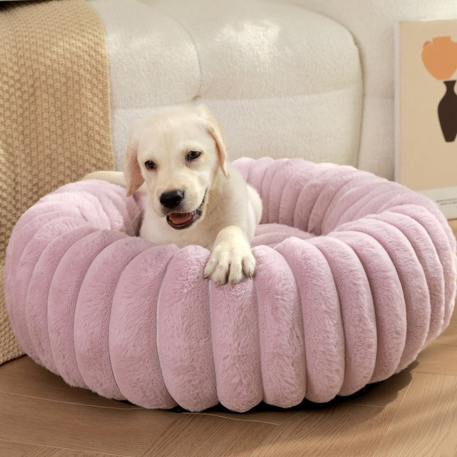 Warm Plush Round Pet Bed Fur Mat: The Ultimate Comfort for Your Furry Friends